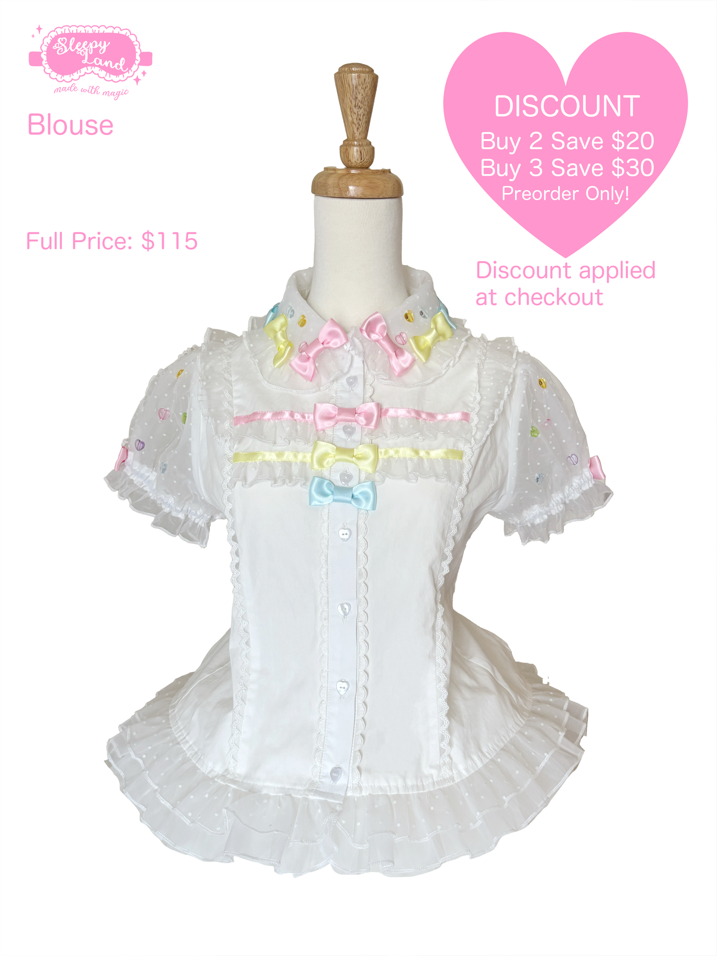 full price preorder | sugary puff blouse | delivery in February 2025