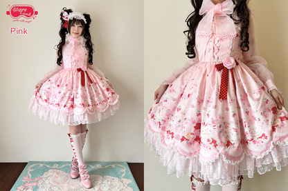 deposit preorder | sugar bunnies rose garden teatime Jumperskirt + KC Set | delivery in June 2025