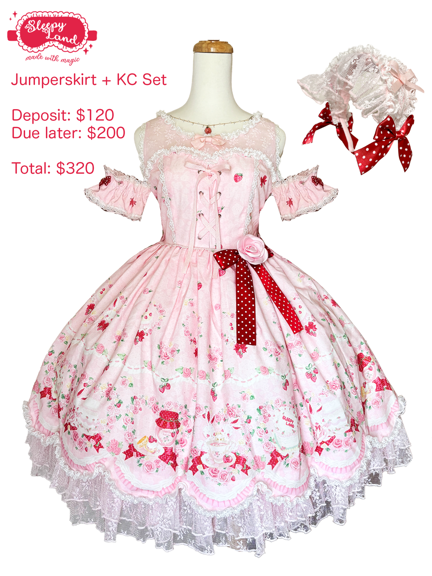 deposit preorder | sugar bunnies rose garden teatime Jumperskirt + KC Set | delivery in June 2025